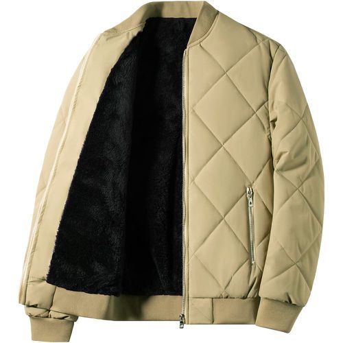 Manteau matelassé zippé à doublure en tissu duveteux - SHEIN - Modalova