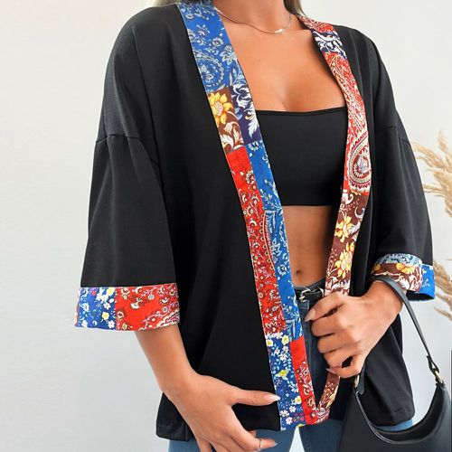 Kimono à imprimé floral - SHEIN - Modalova