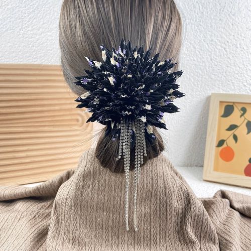 Élastique à cheveux à strass à fleur - SHEIN - Modalova