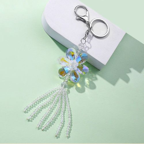 Porte-clés fleur & perlé à franges - SHEIN - Modalova