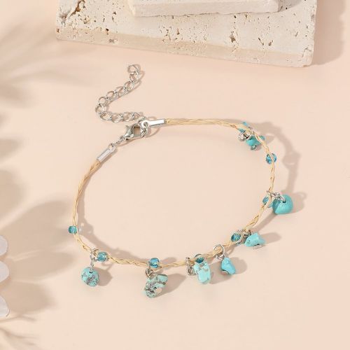 Bracelet de cheville à détail turquoise - SHEIN - Modalova
