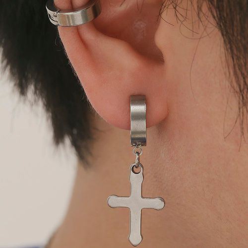 Pièce Pendant d'oreille design croix & 1 pièce Clip d'oreille - SHEIN - Modalova