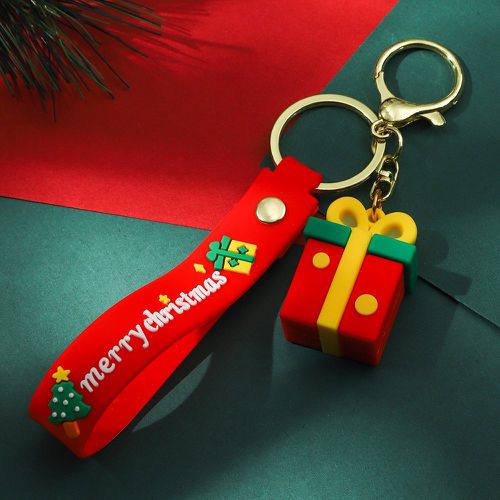 Noël Boîte à cadeau breloque Porte-clés avec dragonne - SHEIN - Modalova
