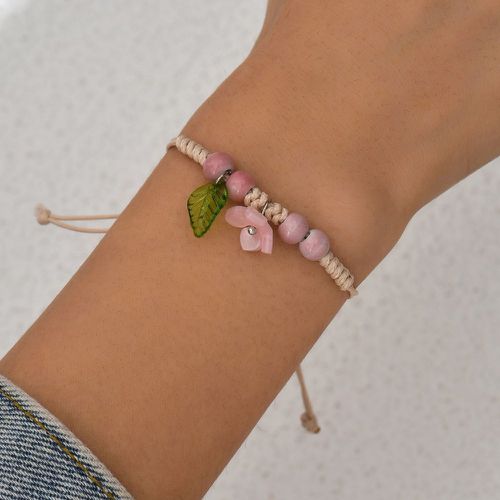 Bracelet feuille & à fleur à perles - SHEIN - Modalova