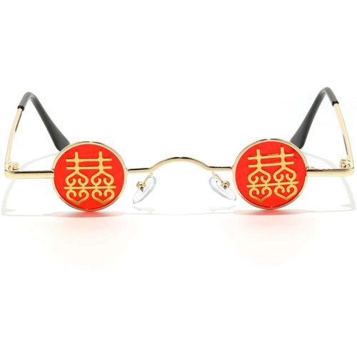 Lunettes de mode à monture ronde caractère chinois motif - SHEIN - Modalova