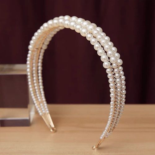 Bandeau fausse perle et strass de mariée - SHEIN - Modalova