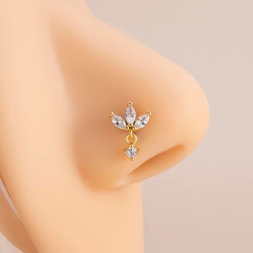 Zircone Cubique Décor Piercing Pour Nez Cuivre Populaire Perçant Bijoux De Corps Cadeau & Homme - SHEIN - Modalova