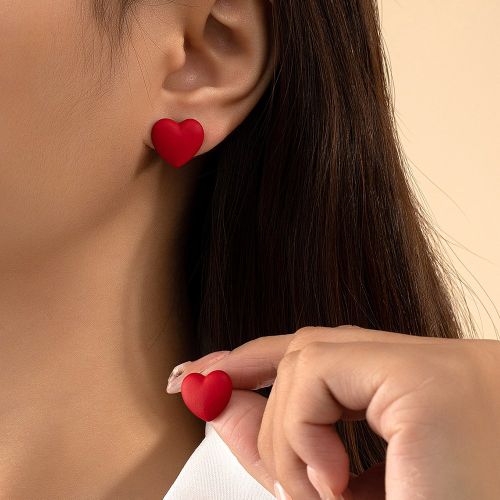 Clous d'oreilles avec cœur - SHEIN - Modalova