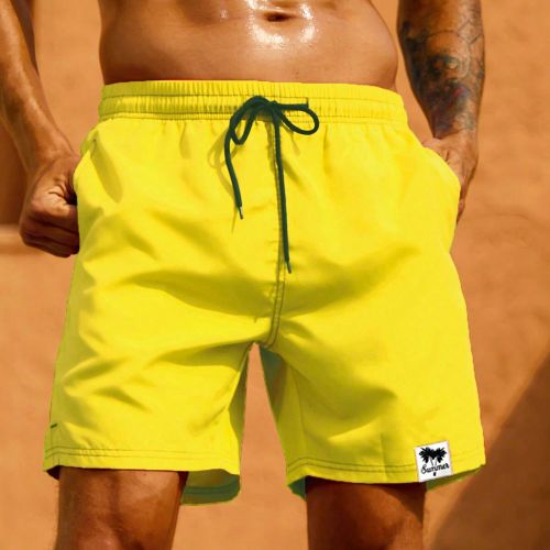 Shorts simples et décontractéss, de couleur unie avec poche et nœud à l'avant, pour les loisirs et les vacances - SHEIN - Modalova
