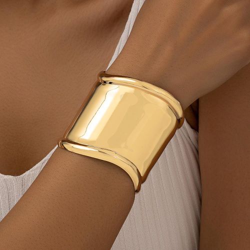 Pièce Bracelet large et simple de style géométrique à la personnalité exagérée ets, bracelet manchette minimaliste - SHEIN - Modalova