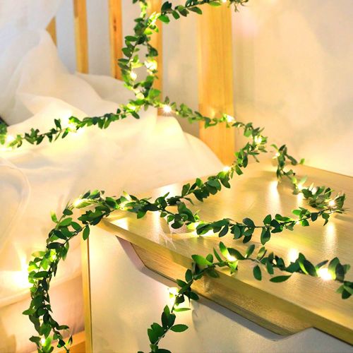 Pièce 2/3/5m 20/30/50LED Nouvelle chaîne lumineuse LED fil de cuivre feuille de vigne verte, simulation de fleur de DIY pour décoration de mariage - SHEIN - Modalova