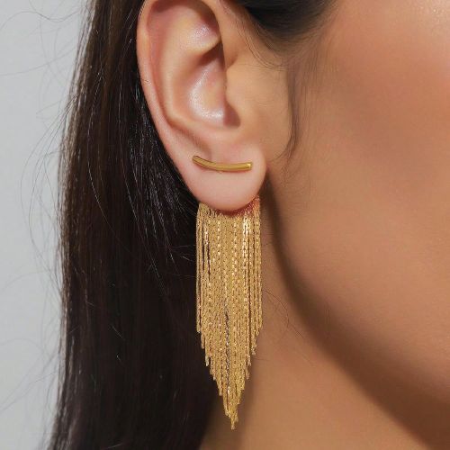 Pièces Boucles d'oreilles élégantes à franges à chaîne longue pour des rendez-vous, des fêtes, un cadeau pour la fête des mères - SHEIN - Modalova
