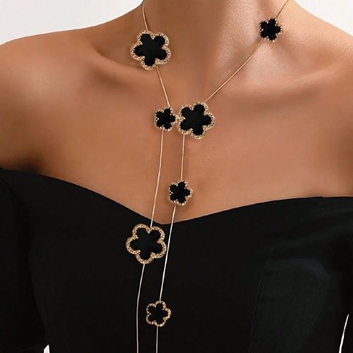 Pièce Collier polyvalent de style européen et américain de nouvelle mode, de forme géométrique ronde et asymétrique - SHEIN - Modalova