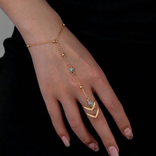 Pièce Bracelet chaîne de haricot de style minimaliste, accessoire quotidien réglables - SHEIN - Modalova