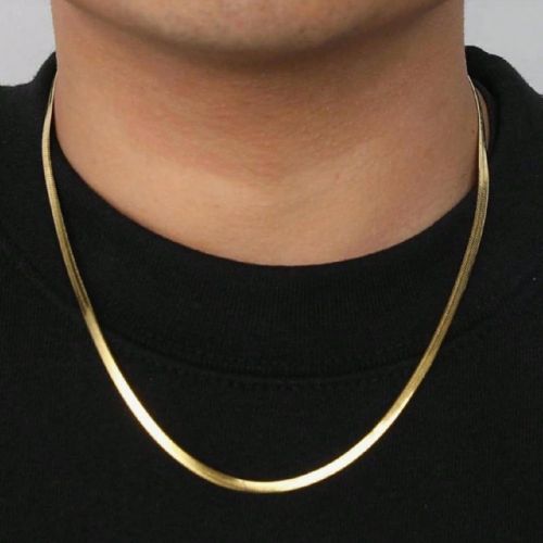 Pièce Collier de chaîne de lame en acier inoxydable doré minimaliste, convient pour le port quotidien des s - SHEIN - Modalova