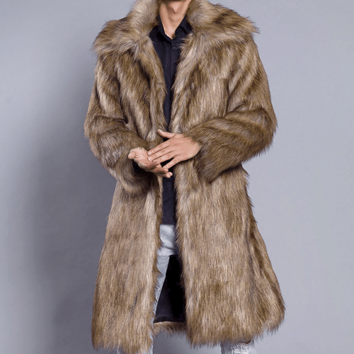 Nouveau manteau long moelleux à col carrés - SHEIN - Modalova