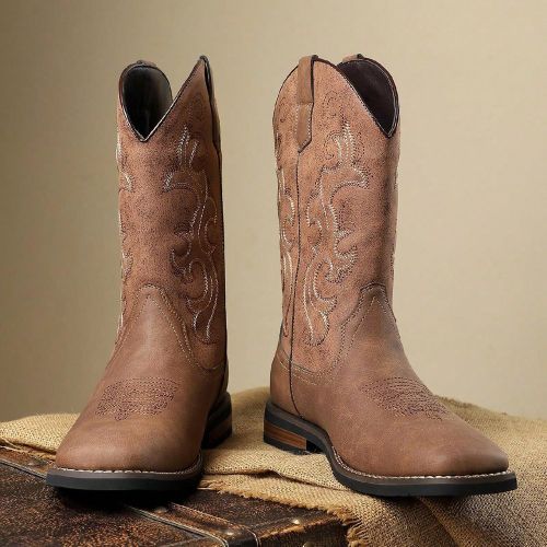 Bottes de moto à fermeture éclair latérale brodéess, bottes à bout pointu rétro avec semelle souple, nouveau pour l'automne hiver - SHEIN - Modalova