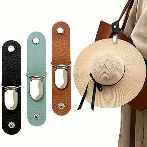 Pièce Clip métallique pour chapeau sur sac, accessoires de voyage. Porte-chapeau pour sac à main, sac à dos, bagage. Clip de retenue de chapeau po - SHEIN - Modalova