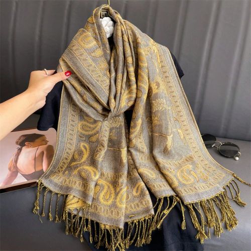 Pièce Foulard BOHO avec motif cachemire Pashmina magnifique, châle rétro mode pour l'automne et le printemps, convient pour un usage quotidien - SHEIN - Modalova