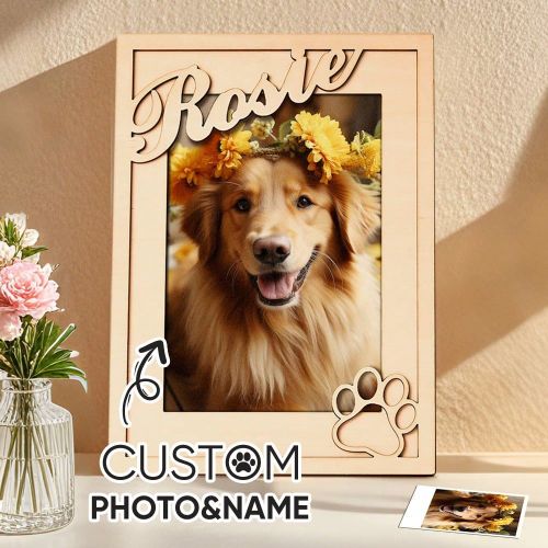 Pièce Cadre en bois personnalisé, cadre photo personnalisé, décoration d'intérieur personnalisée avec votre texte et photo, cadre commémoratif - SHEIN - Modalova