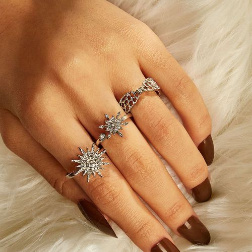 Bague avec strass 3 pièces - SHEIN - Modalova