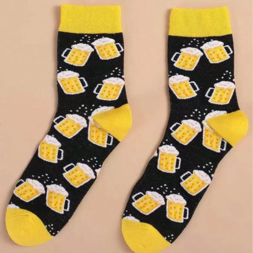 Paire/2 paires Chaussettes d'équipe à motifs de bières - SHEIN - Modalova