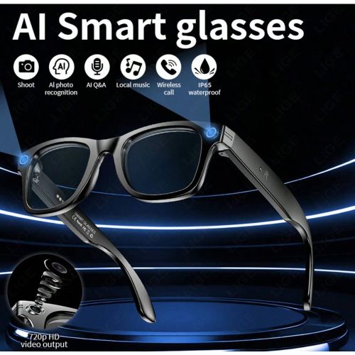 Lunettes intelligentes de mode pour la photographie et la vidéo LIGE, avec reconnaissance et réponse photo, prise de photo, enregistrement vidéo, d - SHEIN - Modalova