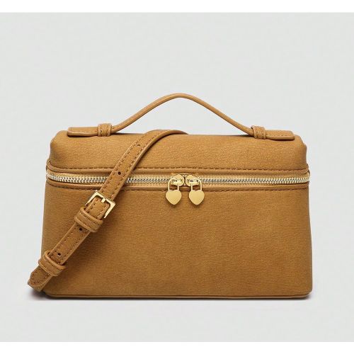 Pièce Sac bandoulière carré en PU de texture de litchi de couleur unie, convient pour la mode quotidienne et les sorties des s - SHEIN - Modalova