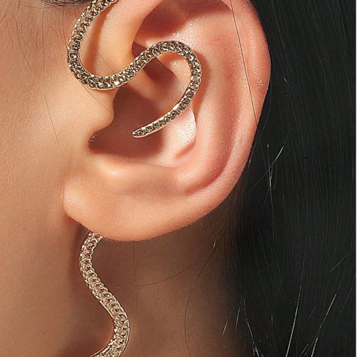 Pièce Brassard d'oreille en forme de serpent à la mode et personnalisé sans perçage, peut être porté avec des boucles d'oreilles - SHEIN - Modalova