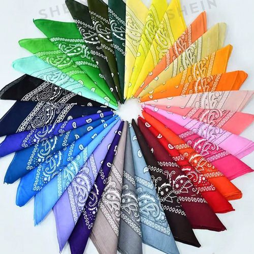 Pièces Foulard/Mouchoir/Bandeau/Fichu polyester décontracté unisexe à imprimé cachemire et floral, accessoire mode polyvalent pour toutes les sai - SHEIN - Modalova