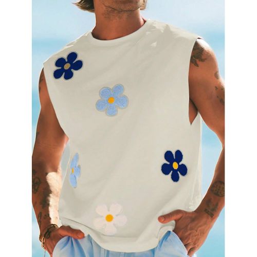 Débardeur décontracté tricoté floral 3D, convenant pour l'été - SHEIN - Modalova