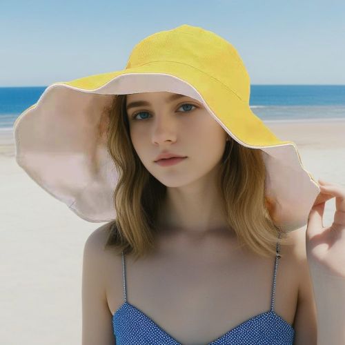 Chapeau seau à large bords, protection solaire, chapeau de soleil mode polyvalent - SHEIN - Modalova