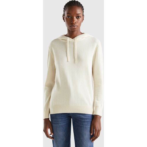 Benetton, Pull Crème À Capuche, taille L, Crème - United Colors of Benetton - Modalova