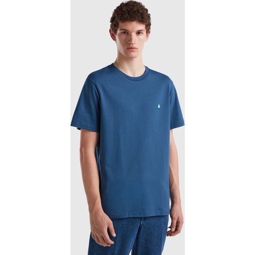Benetton, T-shirt Basique En 100 % Coton Bio, taille M, Bleu Horizon - United Colors of Benetton - Modalova