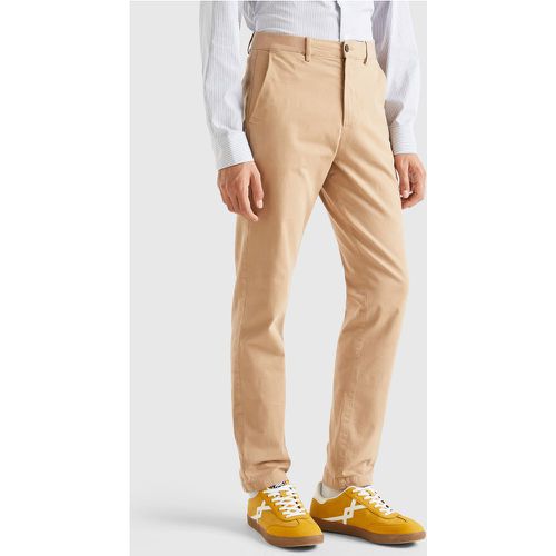 Benetton, Chino Coupe Slim Avec Taille Élastique, taille 56, - United Colors of Benetton - Modalova