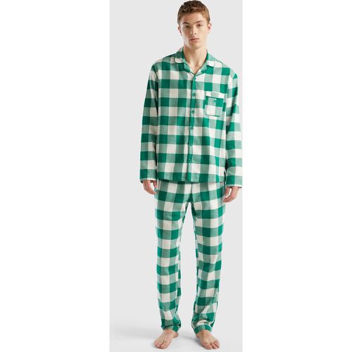 Benetton, Pyjama À Carreaux En Flanelle, taille XXL, Vert - United Colors of Benetton - Modalova