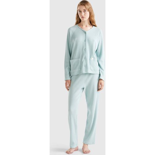 Benetton, Pyjama Long En Pur Coton, taille M, Bleu Vert - United Colors of Benetton - Modalova