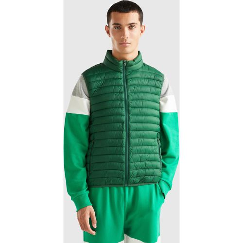 Benetton, Doudoune Sans Manches Rembourrée En Ouate Recyclée, taille XS, Vert Foncé - United Colors of Benetton - Modalova