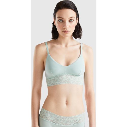 Benetton, Bralette En Coton Bio Super Stretch, taille XS-S, Bleu Vert - United Colors of Benetton - Modalova