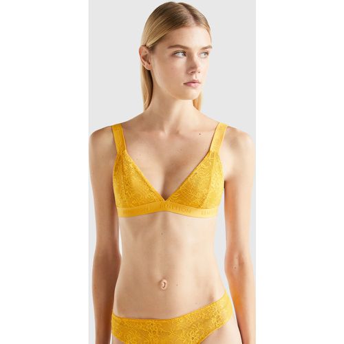 Benetton, Soutien-gorge Triangle En Dentelle, taille 95, Jaune - United Colors of Benetton - Modalova