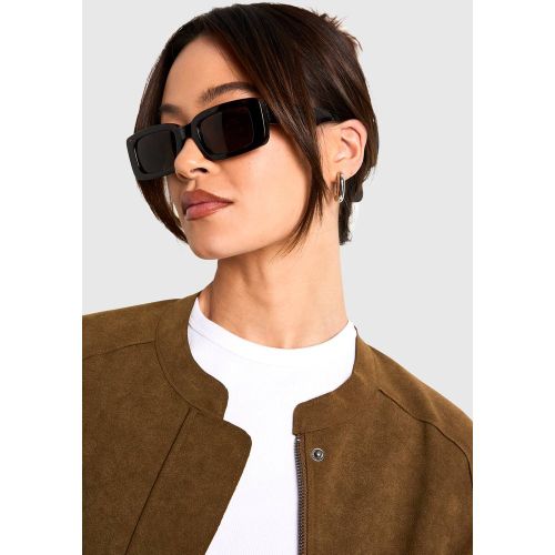 Lunettes De Soleil Carrées À Monture En Écaille De Tortue - One Size - boohoo - Modalova