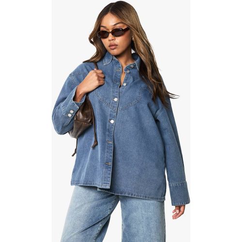 Chemise En Denim Western "Plus" - 44 - boohoo - Modalova