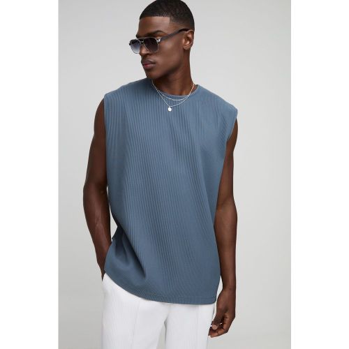 Débardeur oversize plissé - bleu - S - Rien de plus estival qu'un débardeur et bohoooMAN l'a bien compris.Flatteur, intemporel et parfait pour les - CMM07547-828-30 - Modalova