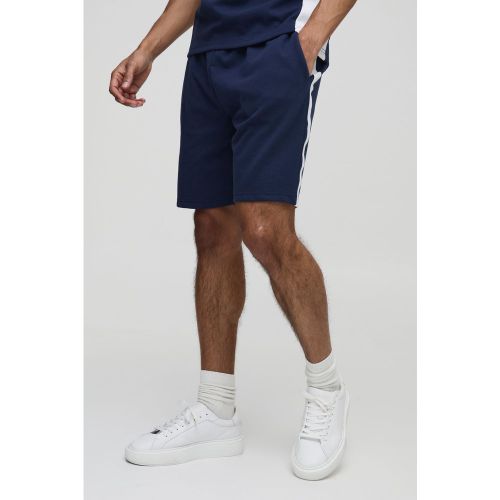Short mi-long à surpiqûres - bleu - L - Toujours besoin de shorts en jersey !Idéal aussi bien pour nos sessions sport que pour chiller sur le cana - CMM08156-148-34 - Modalova