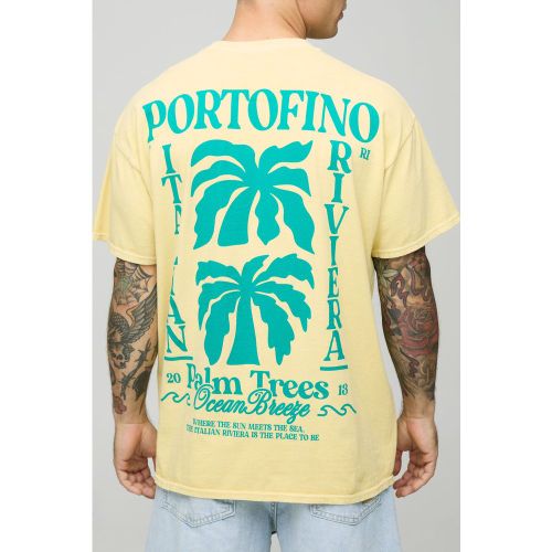 T-shirt oversize à col montant et imprimé - S - Boohooman - Modalova
