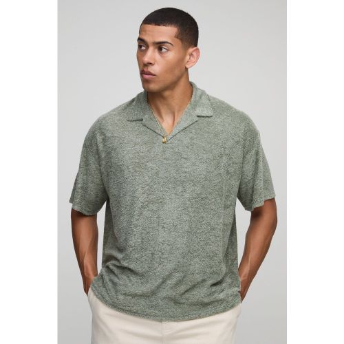Polo oversize texturé - M - Boohooman - Modalova