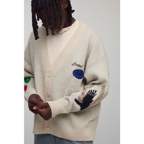 Cardigan oversize en maille - S - Boohooman - Modalova