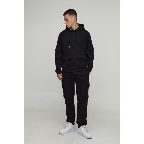 Regular Fit Man Cargo Hooded Panelled Tracksuit - noir - M - Regular Fit Man Cargo Hooded Panelled Tracksuit - CMM18057-105-56 - Modalova