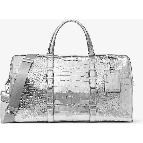 MK Très grand sac de week-end Bedford Travel en cuir effet crocodile en relief métallisé - Michael Kors - MICHAEL Michael Kors - Modalova