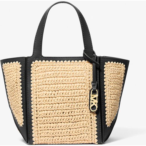 MK Petit cabas Jordi en cuir et en paille crocheté à la main - Michael Kors - MICHAEL Michael Kors - Modalova